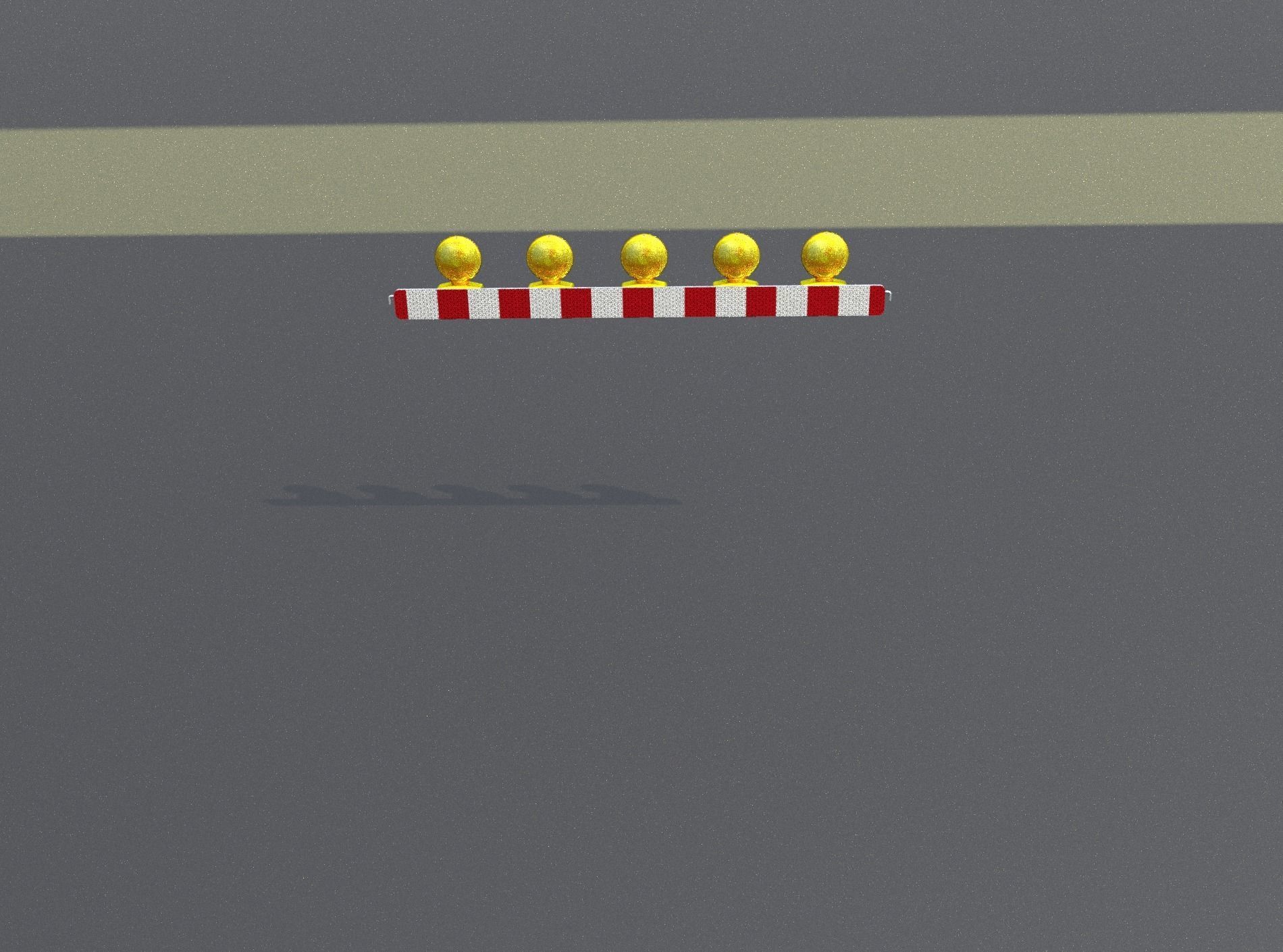 Construction Barrier 4 with warning lights 600-32 100x1600mm Low-poly 3D model_50