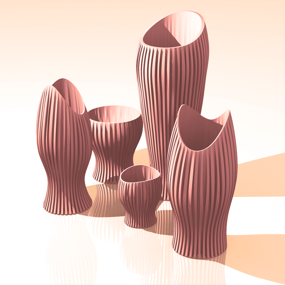 Vase Family 3D print model_1