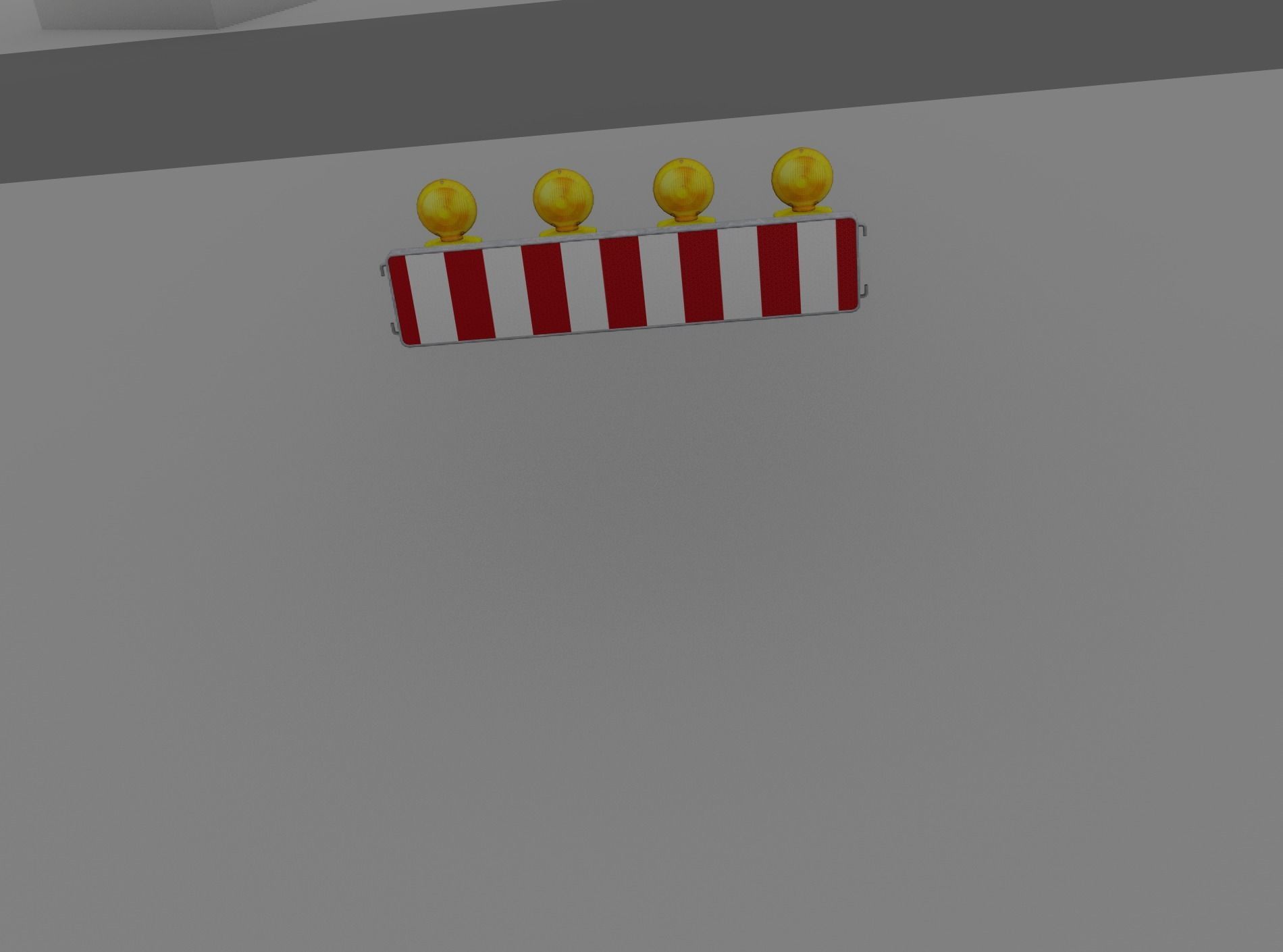 Construction Barrier 4 with warning lights 600-33 250x1200mm Low-poly 3D model_47