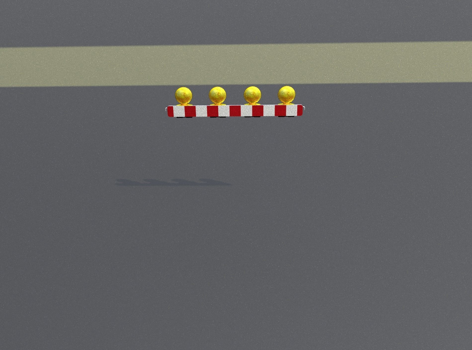 Construction Barrier 4 with warning lights 600-31 100x1200mm Low-poly 3D model_49