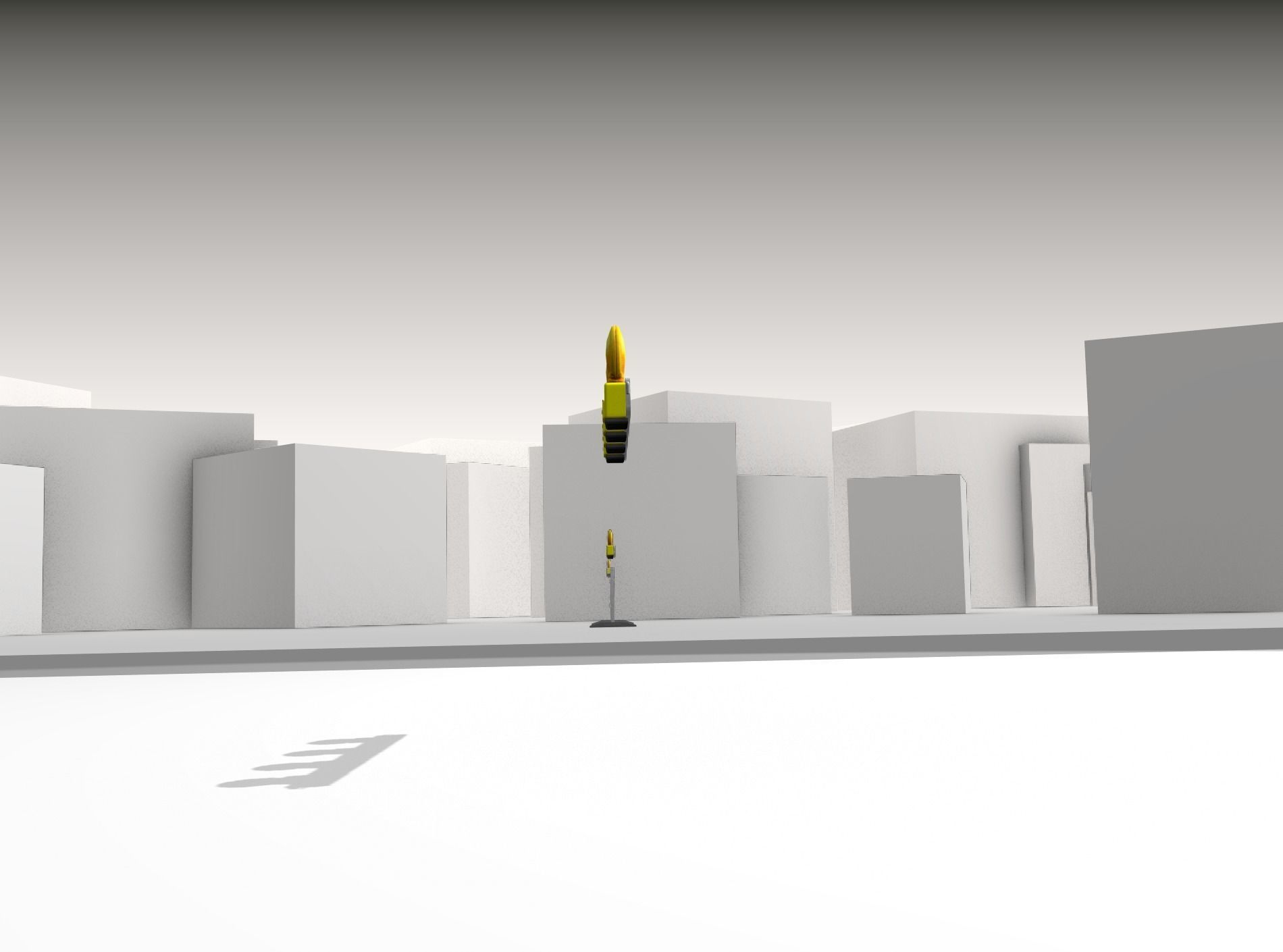 Construction Barrier 4 with warning lights 600-31 100x1200mm Low-poly 3D model_34