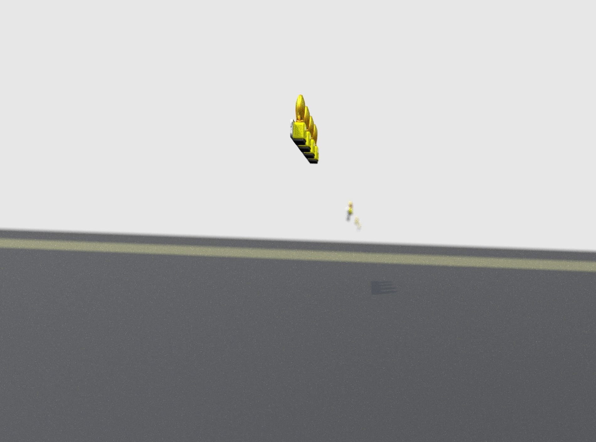 Construction Barrier 4 with warning lights 600-31 100x1200mm Low-poly 3D model_13