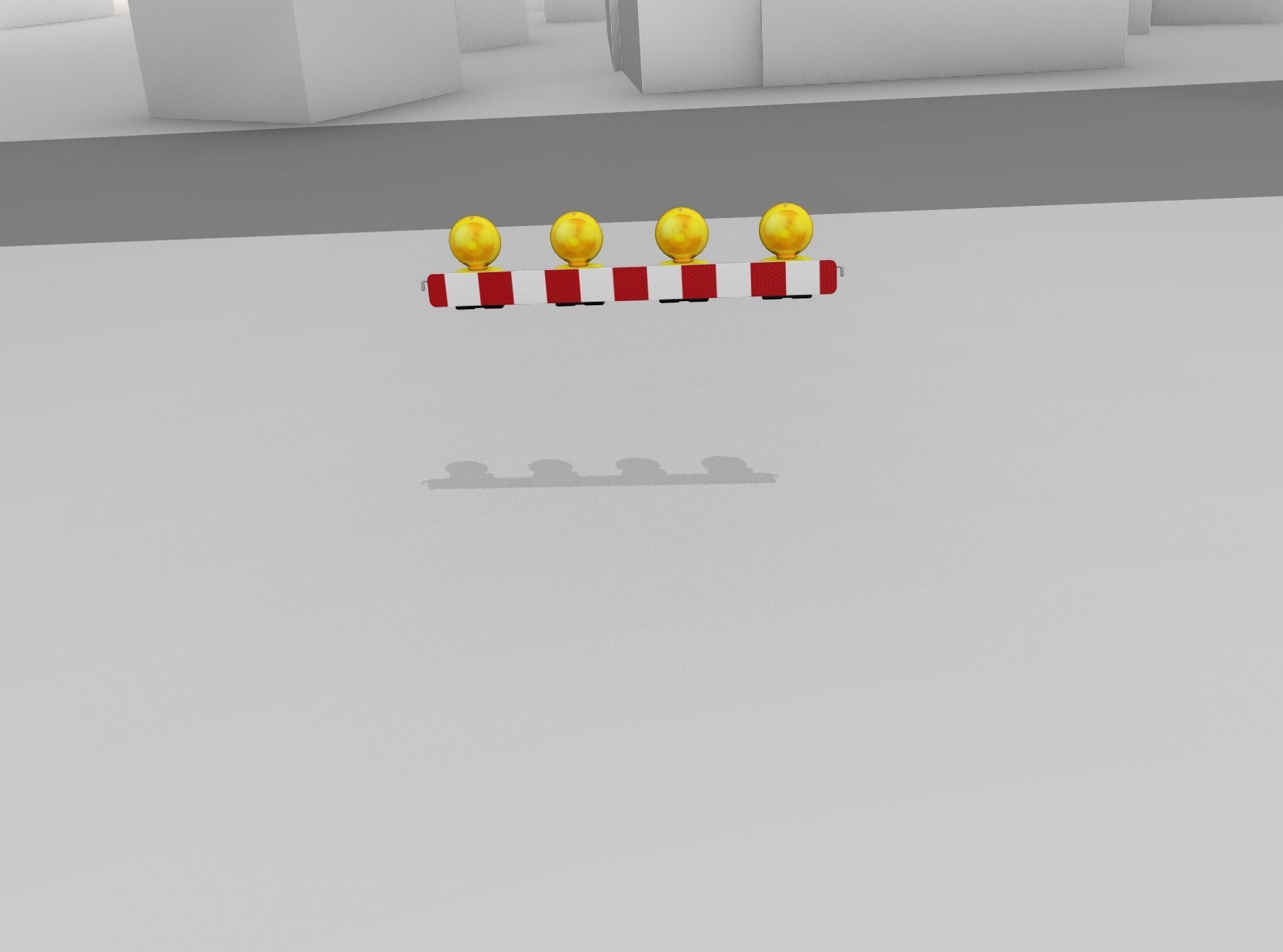 Construction Barrier 4 with warning lights 600-31 100x1200mm Low-poly 3D model_48