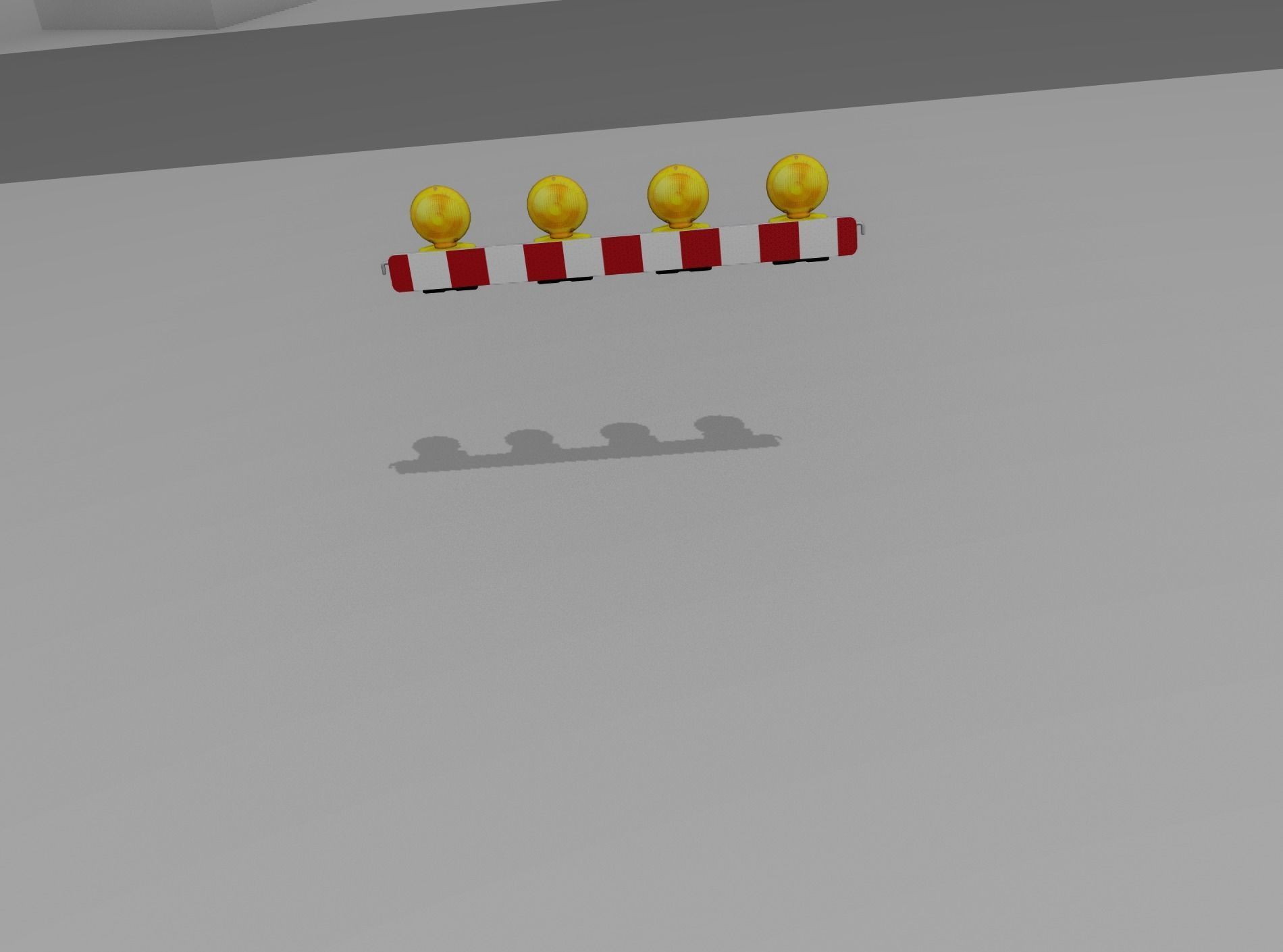 Construction Barrier 4 with warning lights 600-31 100x1200mm Low-poly 3D model_46