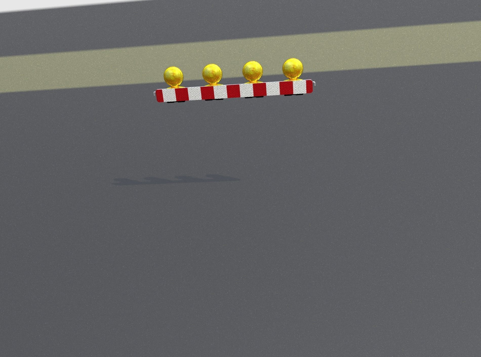 Construction Barrier 4 with warning lights 600-31 100x1200mm Low-poly 3D model_47