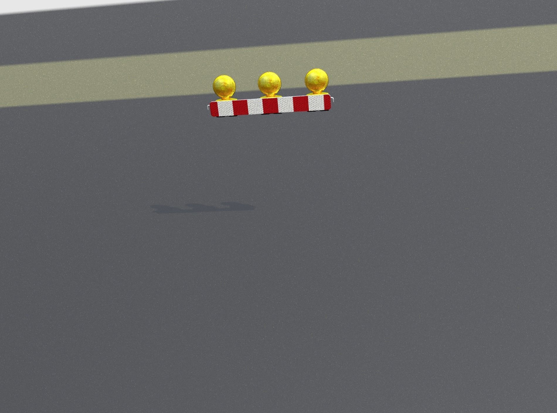 Construction Barrier 4 with warning lights 600-30 100x800mm Low-poly 3D model_48