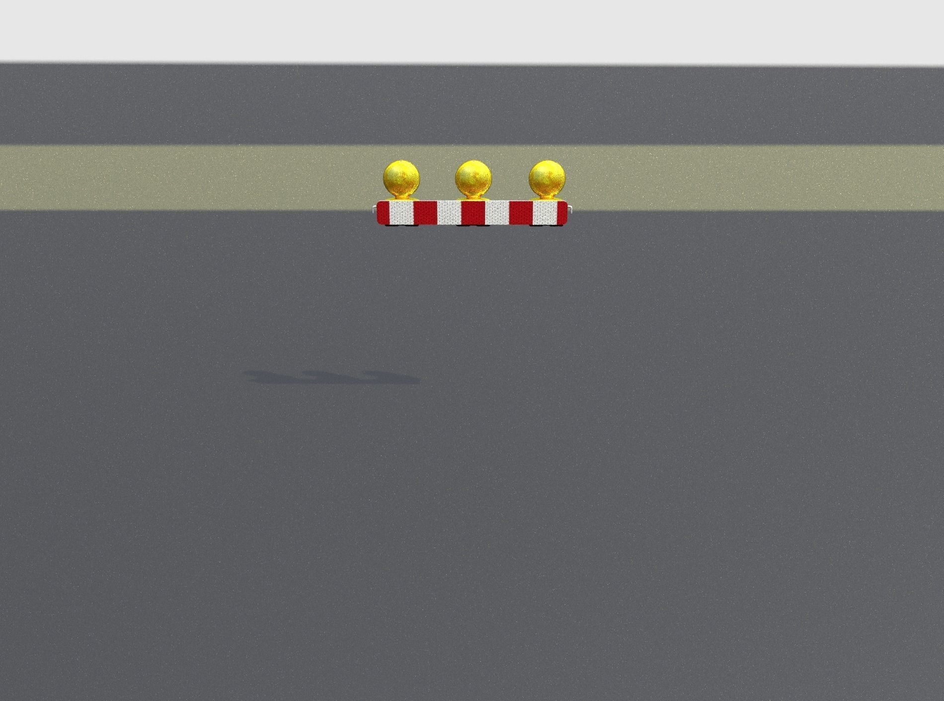 Construction Barrier 4 with warning lights 600-30 100x800mm Low-poly 3D model_3