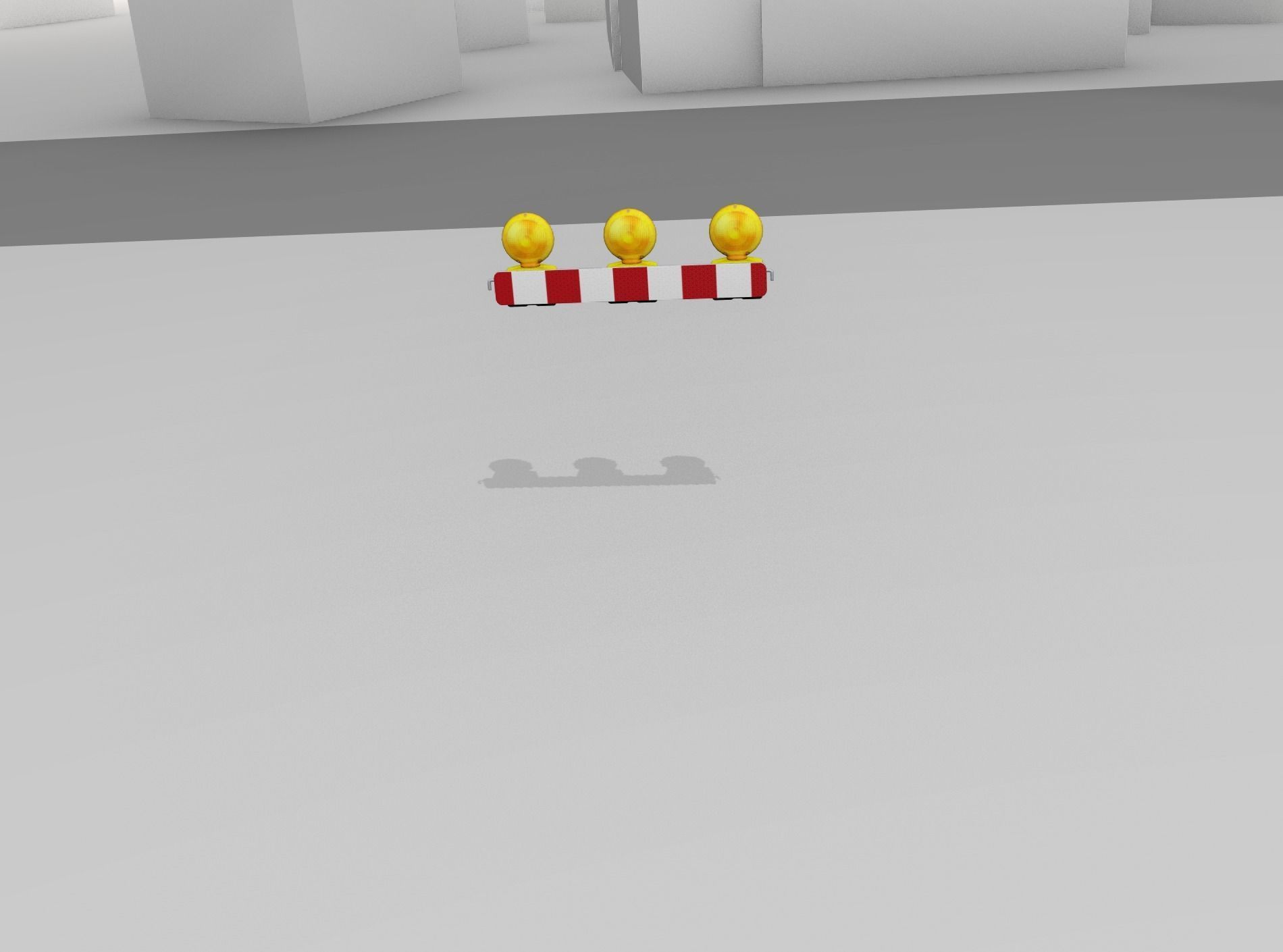 Construction Barrier 4 with warning lights 600-30 100x800mm Low-poly 3D model_49