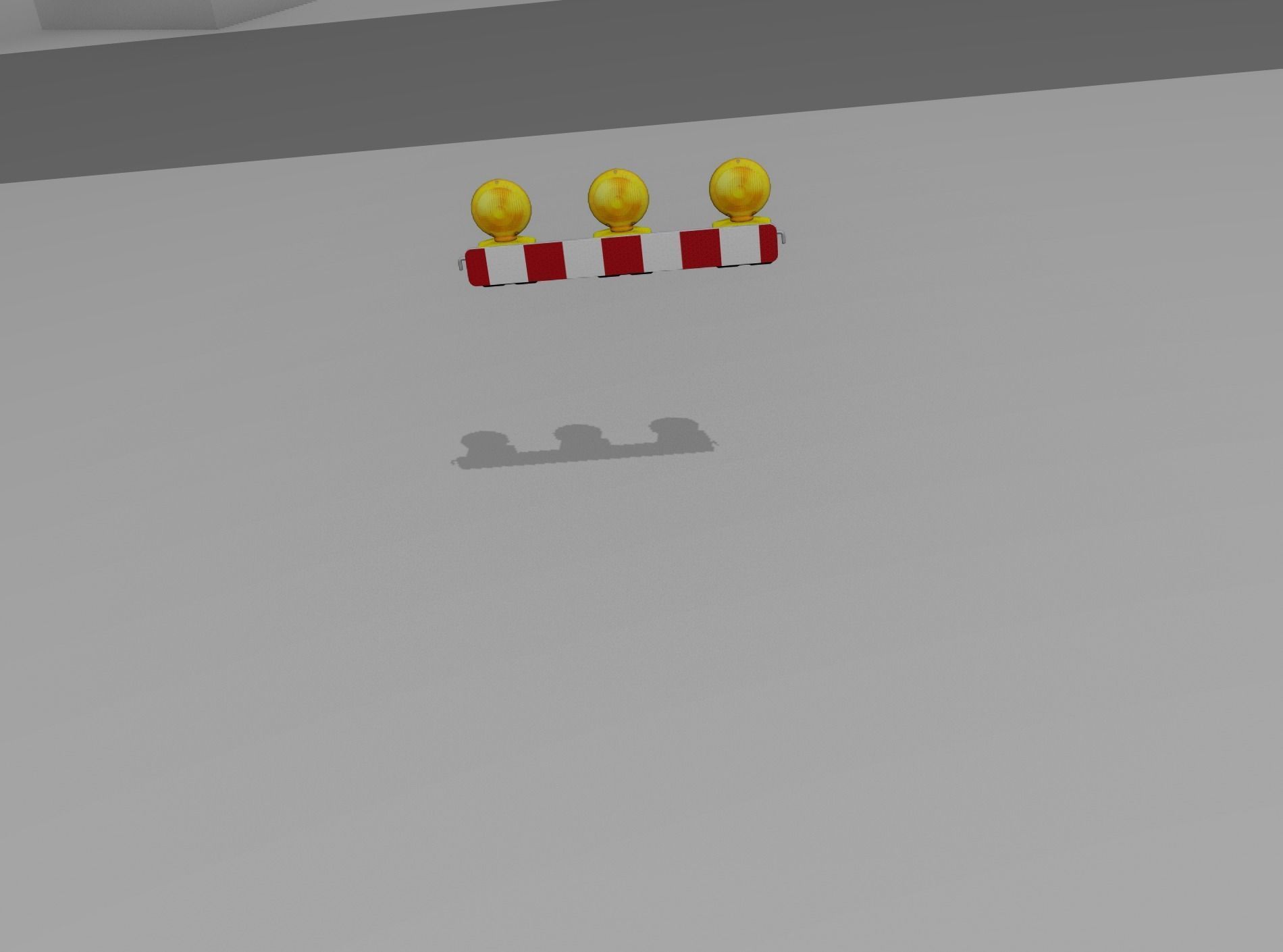 Construction Barrier 4 with warning lights 600-30 100x800mm Low-poly 3D model_47