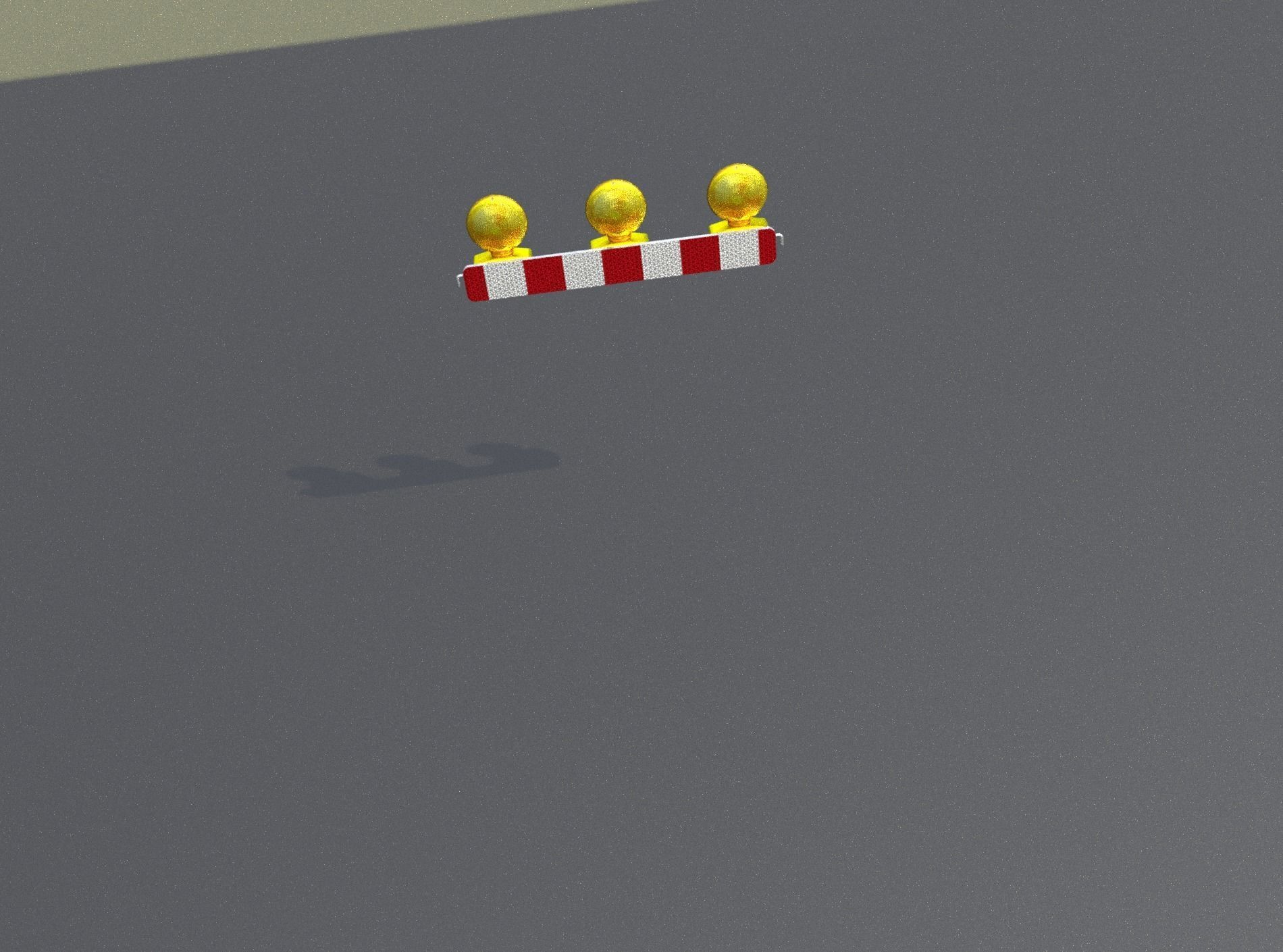 Construction Barrier 4 with warning lights 600-30 100x800mm Low-poly 3D model_46