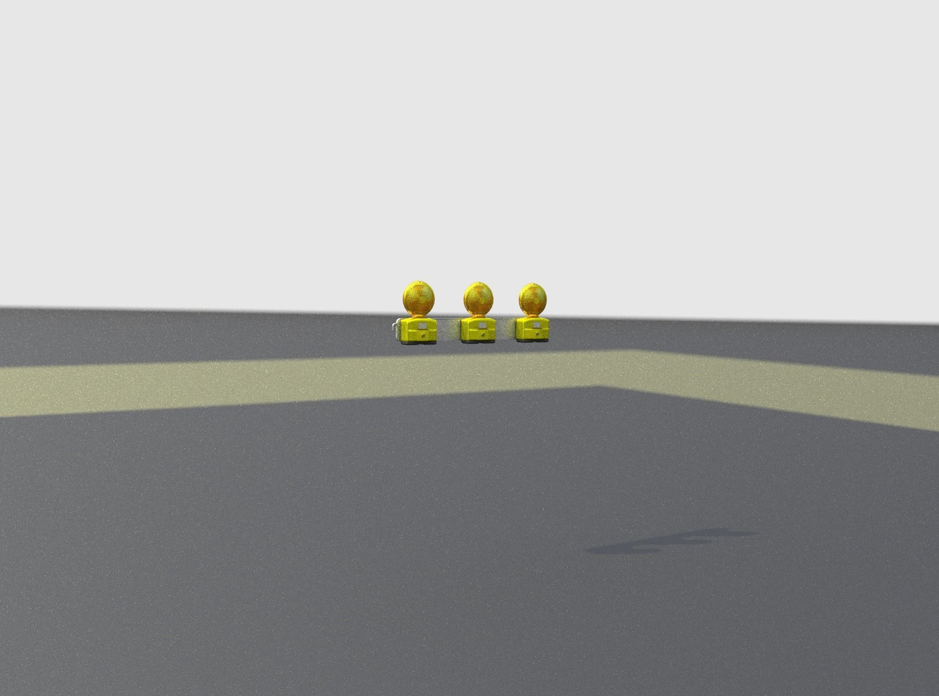 Construction Barrier 4 with warning lights 600-30 100x800mm Low-poly 3D model_22