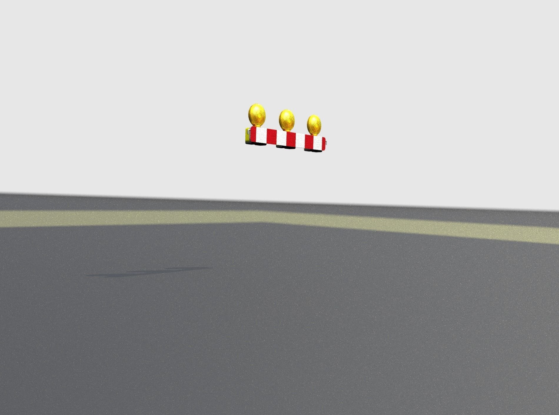 Construction Barrier 4 with warning lights 600-30 100x800mm Low-poly 3D model_42