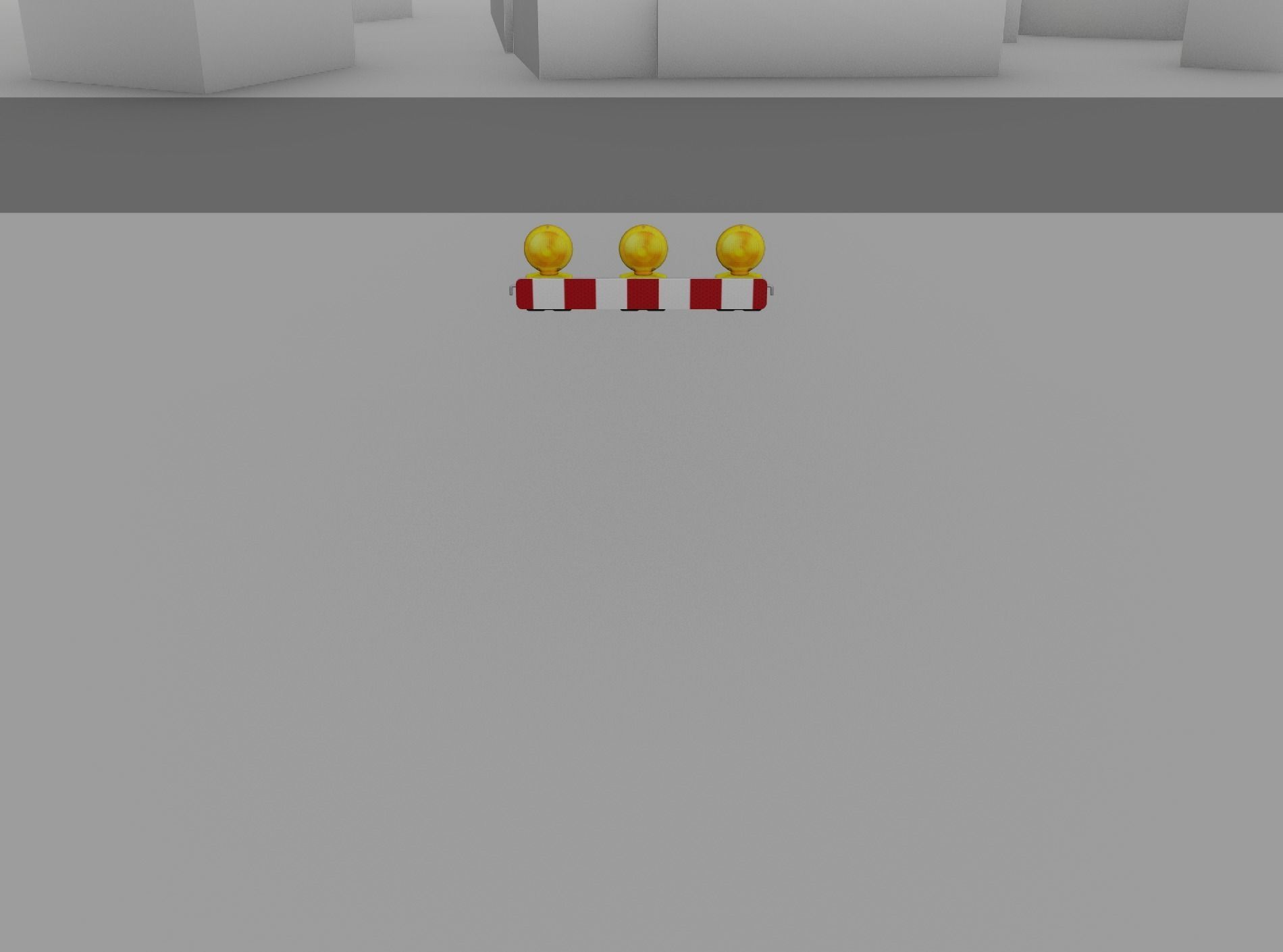 Construction Barrier 4 with warning lights 600-30 100x800mm Low-poly 3D model_2