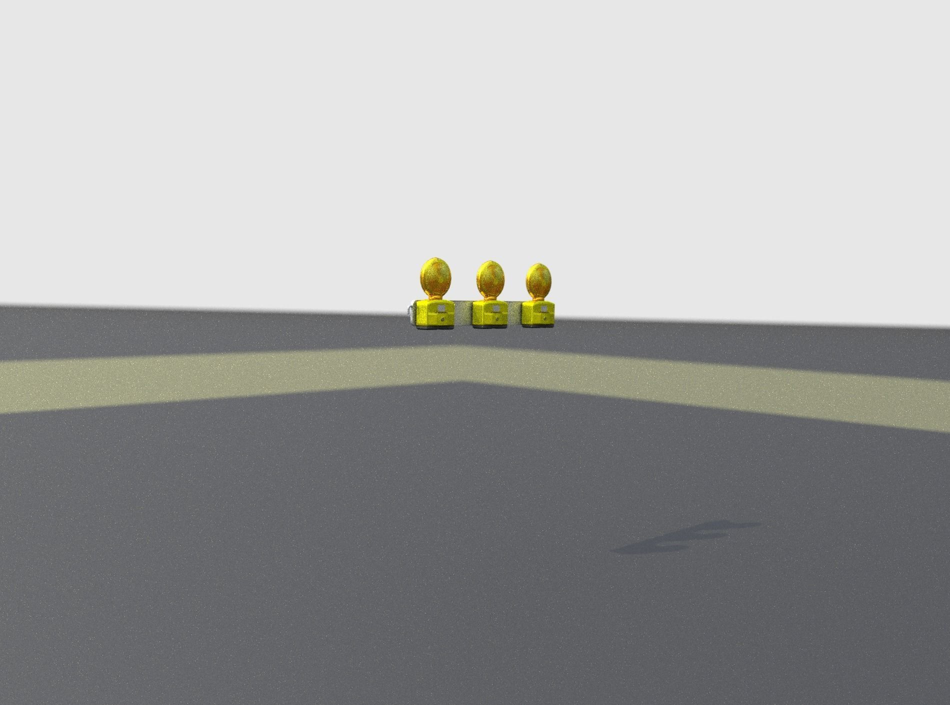 Construction Barrier 4 with warning lights 600-30 100x800mm Low-poly 3D model_20