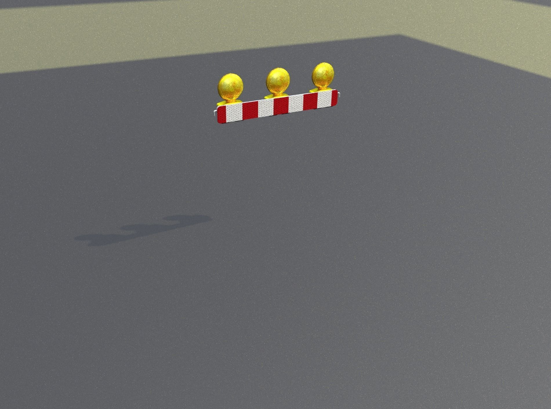 Construction Barrier 4 with warning lights 600-30 100x800mm Low-poly 3D model_44