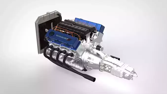 Dodge V8 engine Free 3D model