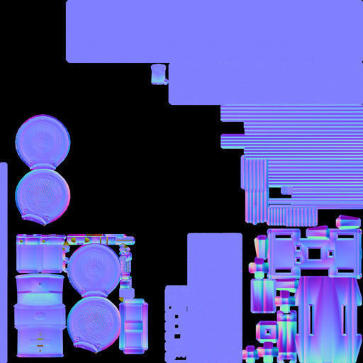 Construction Barrier 5 with warning lights 600-35 250x2000mm Low-poly 3D model_52