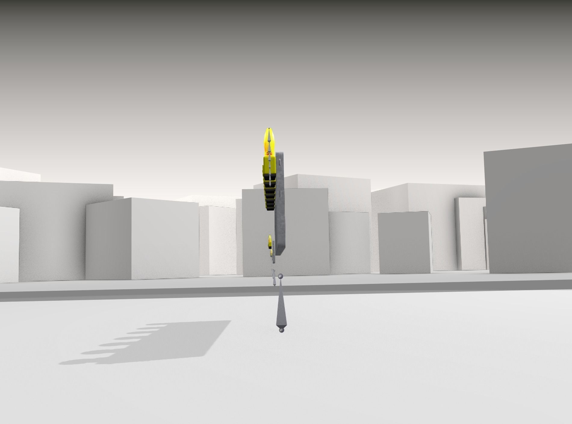 Construction Barrier 6 with animated lights 600-38 500x2000mm Low-poly 3D model_35