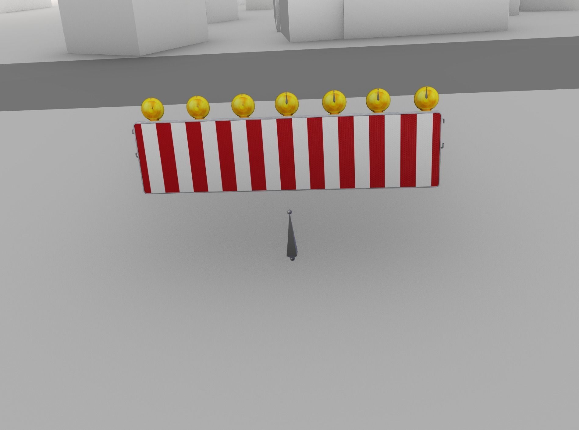 Construction Barrier 6 with animated lights 600-38 500x2000mm Low-poly 3D model_49