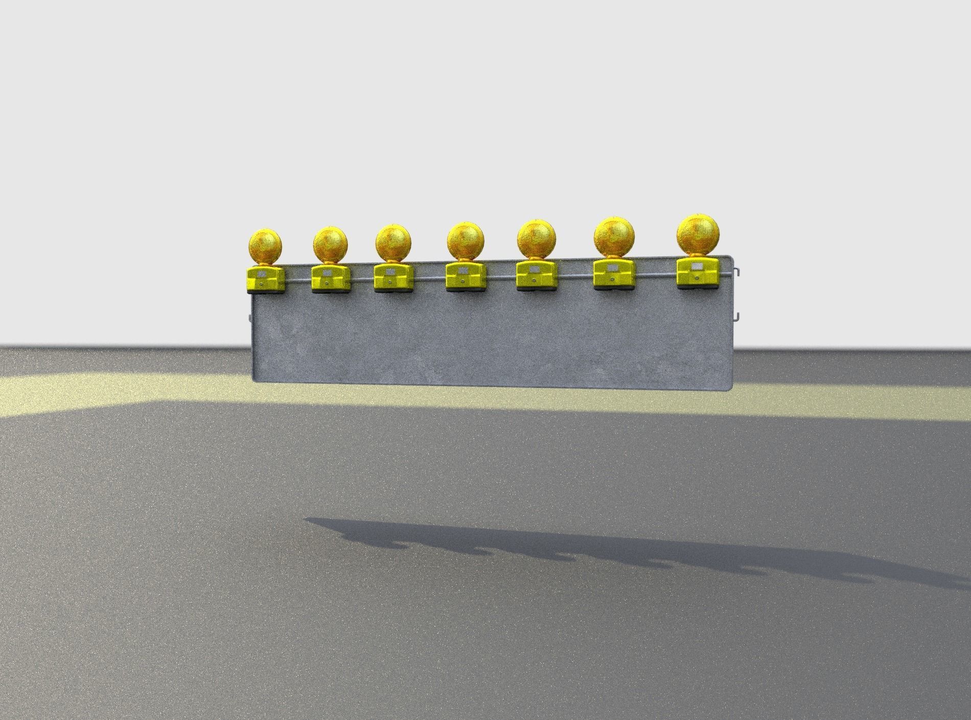 Construction Barrier 6 with animated lights 600-38 500x2000mm Low-poly 3D model_28
