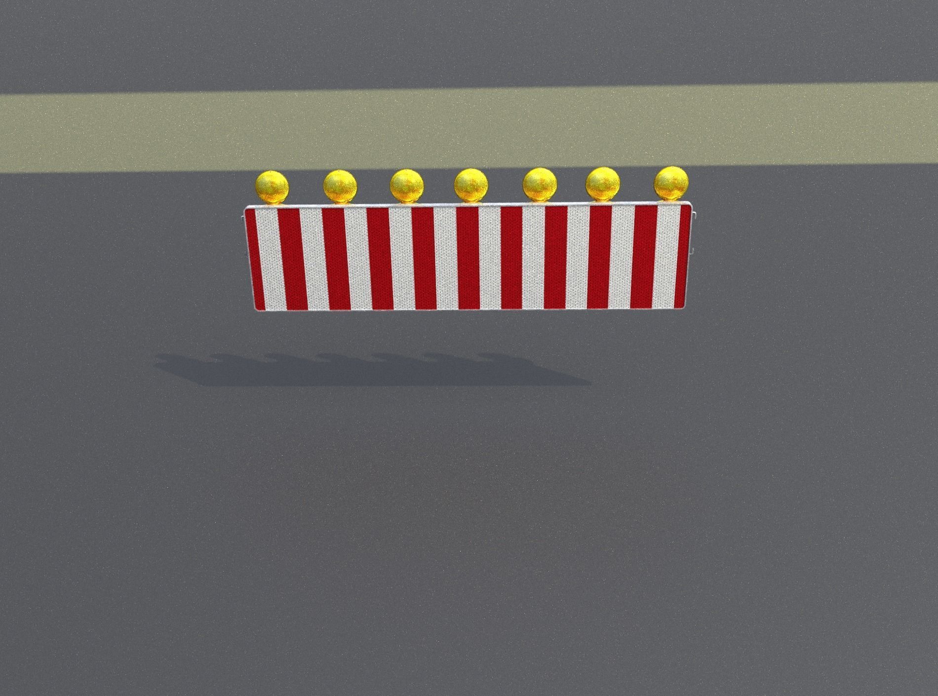 Construction Barrier 6 with animated lights 600-38 500x2000mm Low-poly 3D model_50