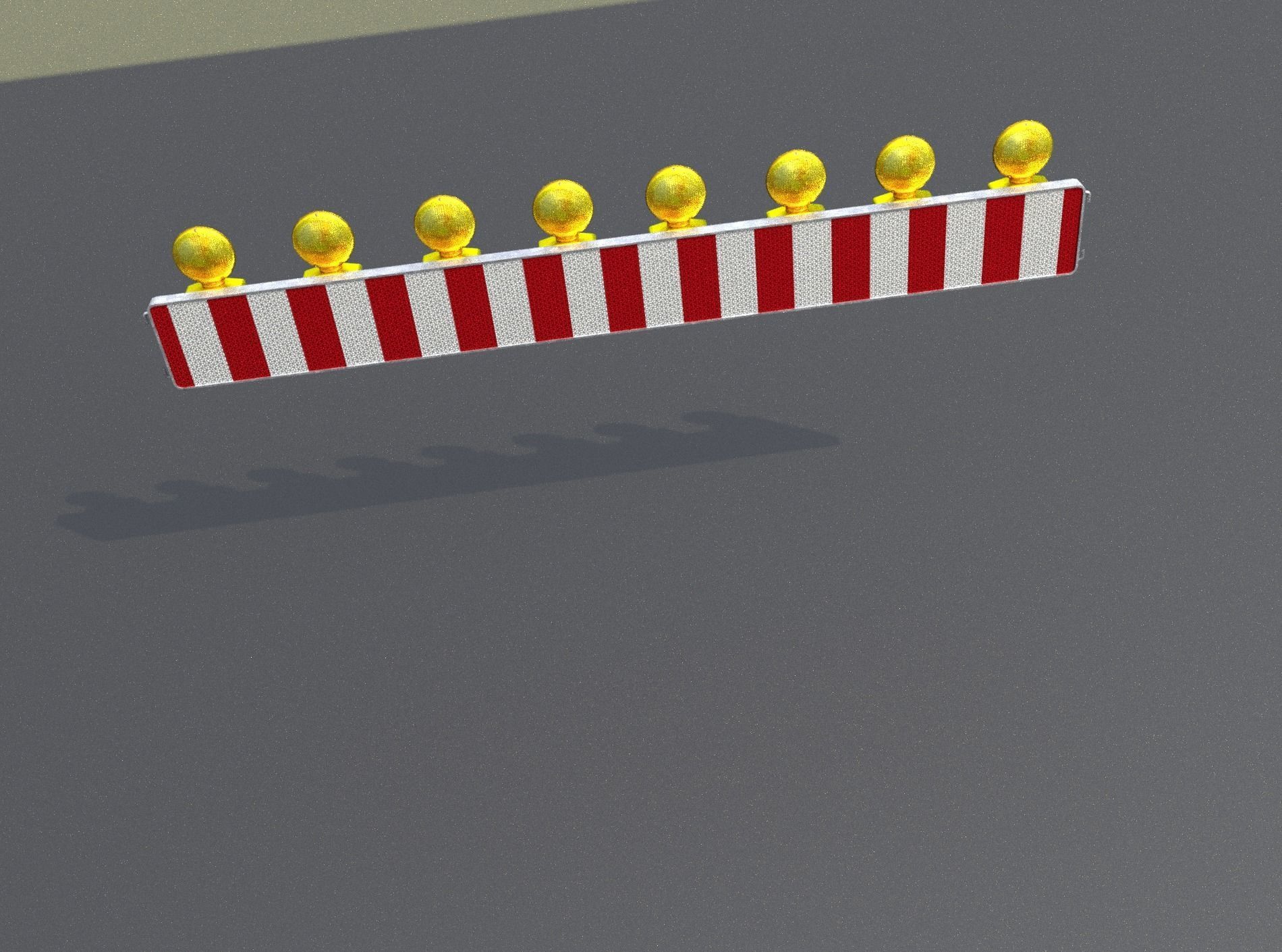 Construction Barrier 6 with animated lights 600-36 250x2400mm Low-poly 3D model_46