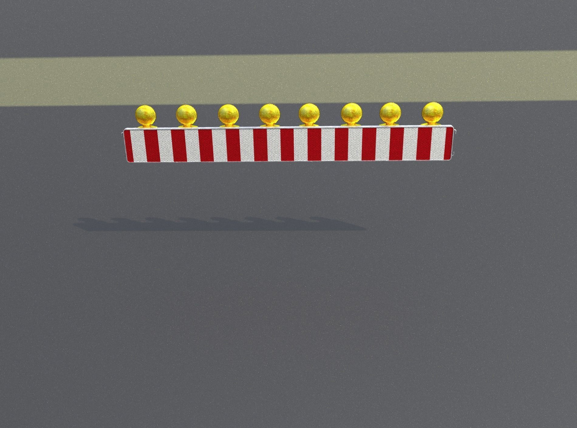 Construction Barrier 6 with animated lights 600-36 250x2400mm Low-poly 3D model_50