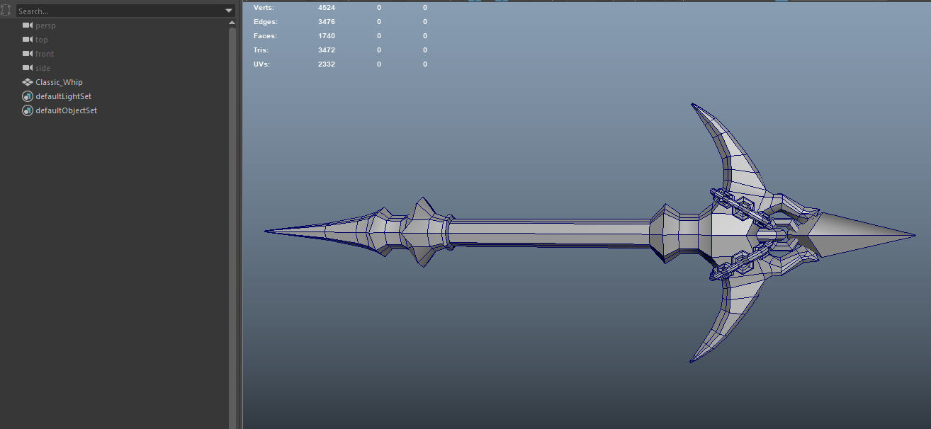 Classic Whip Vampire Killer Low-poly 3D model_12