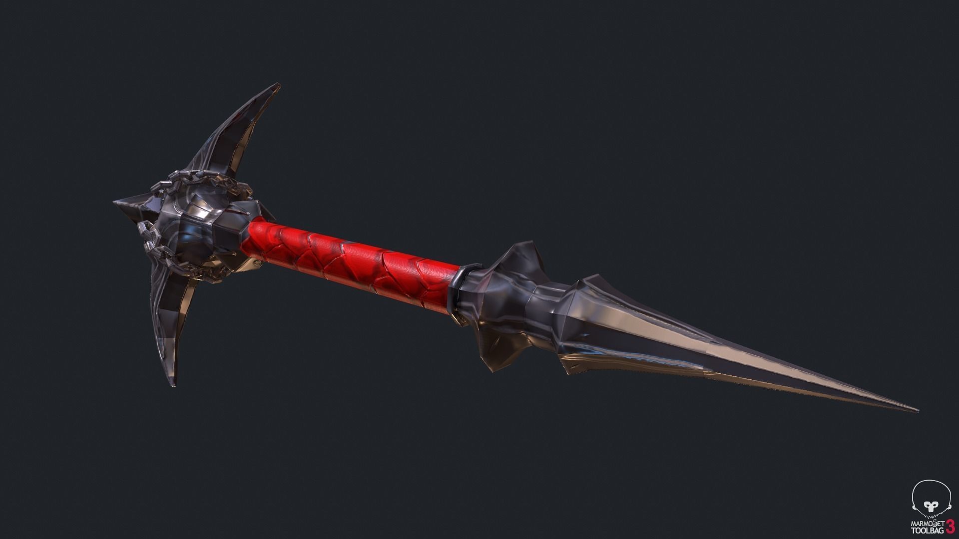 Classic Whip Vampire Killer Low-poly 3D model_4