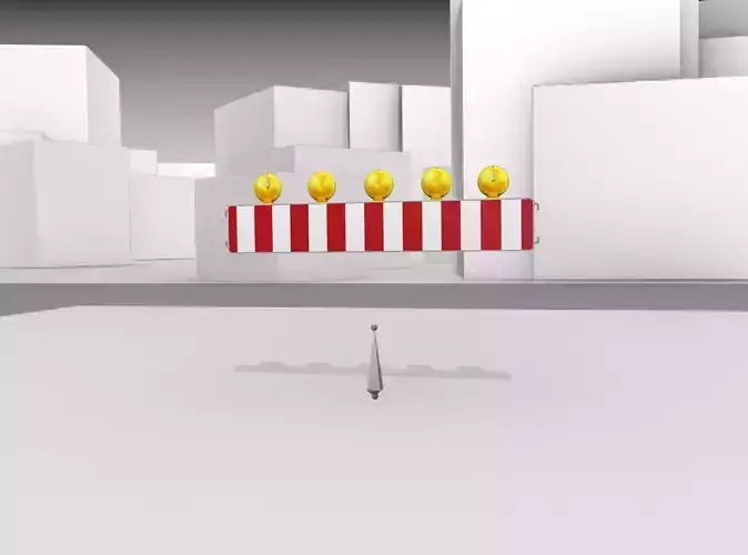 Construction Barrier 6 with animated lights 600-34 250x1600mm