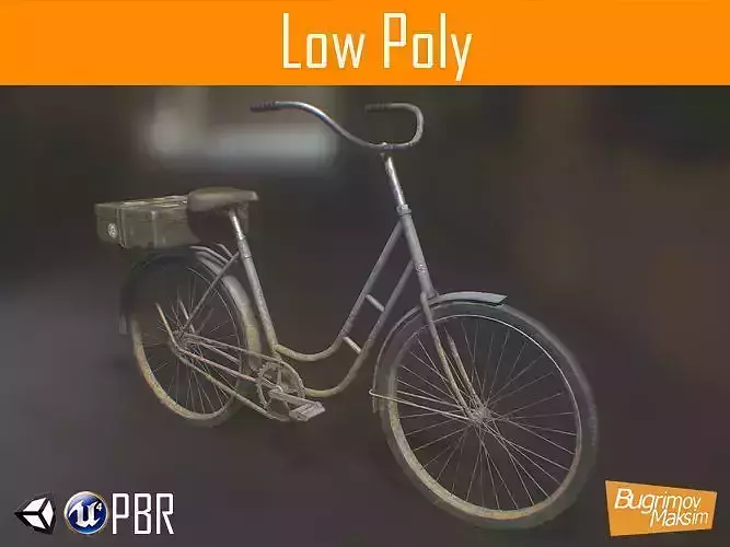 PBR Bicycle with suitcase