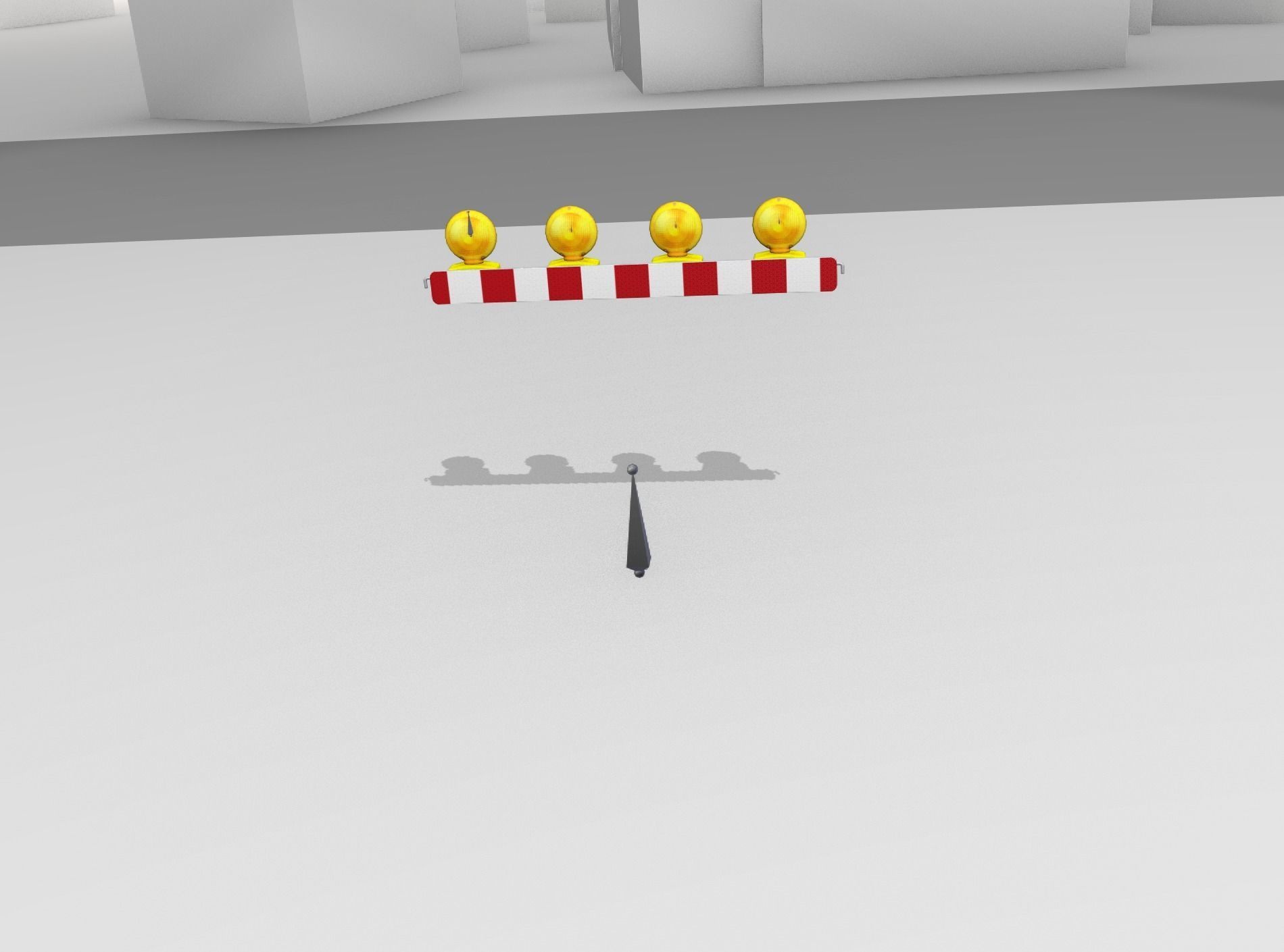 Construction Barrier 6 with animated lights 600-31 100x1200mm Low-poly 3D model_49