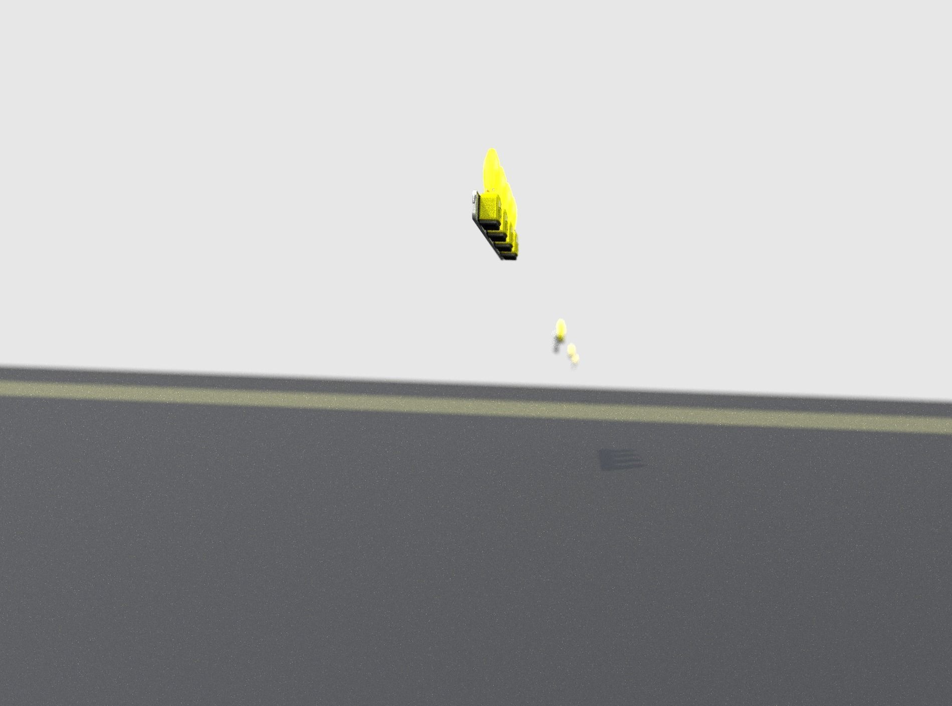 Construction Barrier 6 with animated lights 600-31 100x1200mm Low-poly 3D model_14