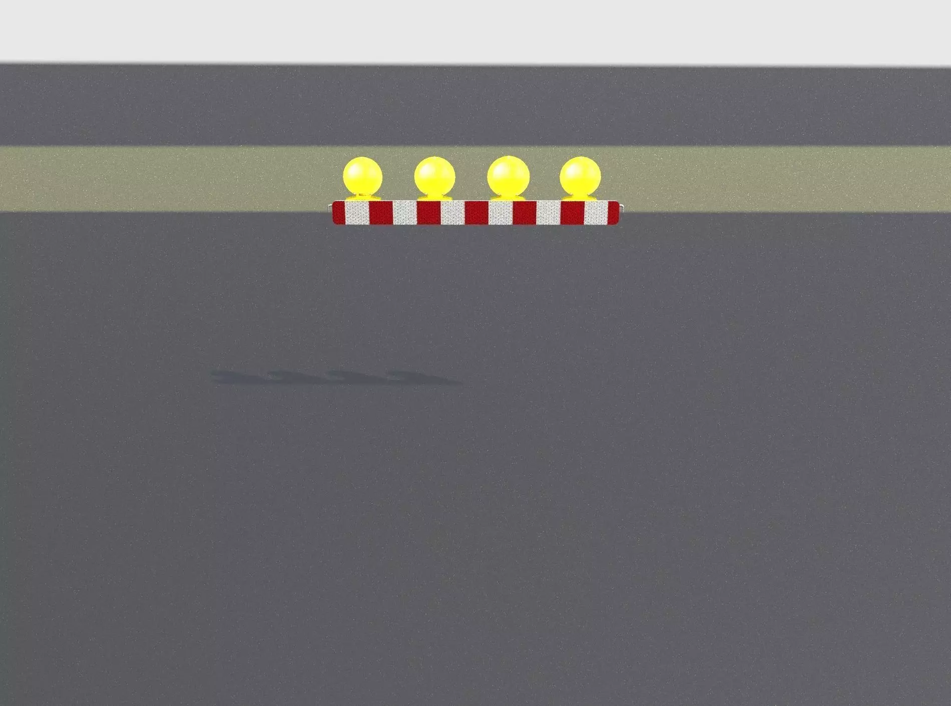Construction Barrier 6 with animated lights 600-31 100x1200mm Low-poly 3D model_0