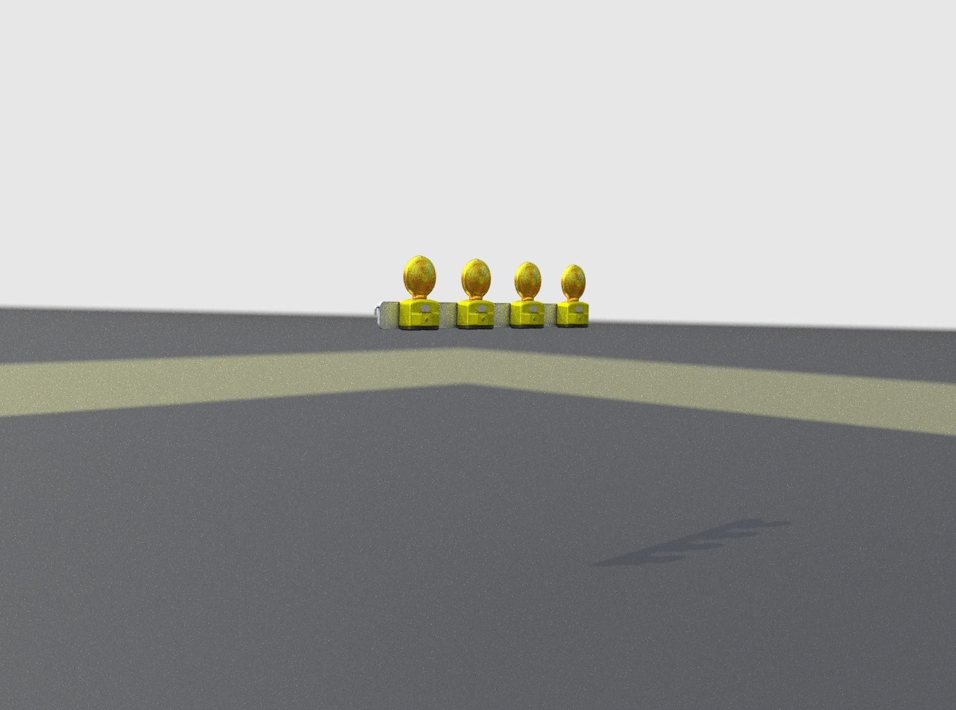 Construction Barrier 6 with animated lights 600-31 100x1200mm Low-poly 3D model_20