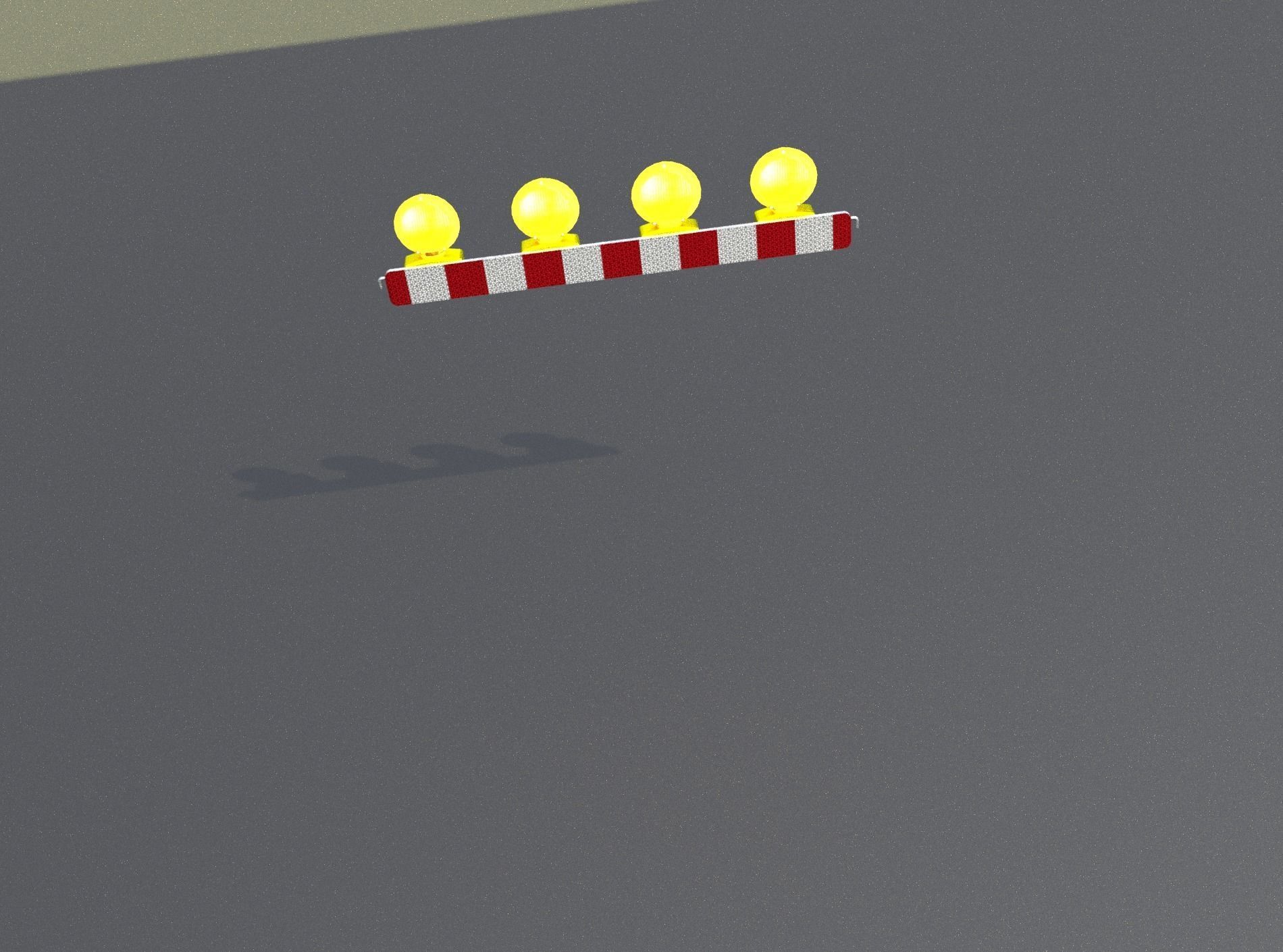 Construction Barrier 6 with animated lights 600-31 100x1200mm Low-poly 3D model_46