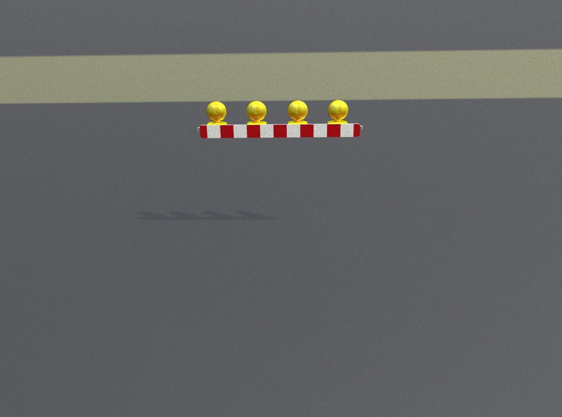 Construction Barrier 6 with animated lights 600-31 100x1200mm Low-poly 3D model_50