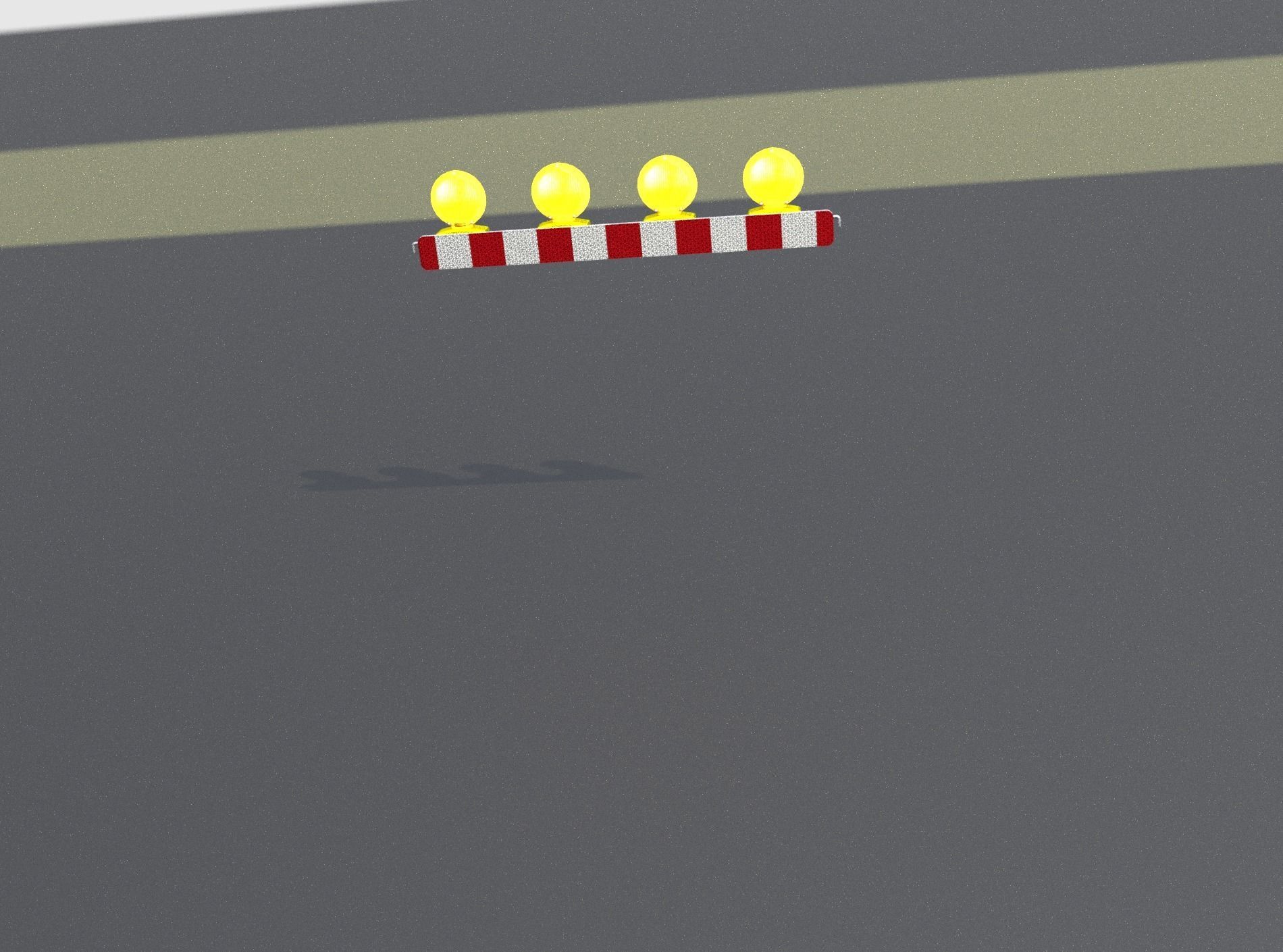 Construction Barrier 6 with animated lights 600-31 100x1200mm Low-poly 3D model_48