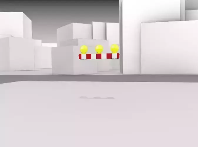 Construction Barrier 6 with animated lights 600-30 100x800mm Low-poly 3D model