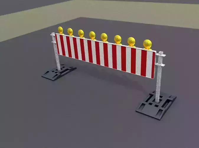 Construction Barrier 7 with animated lights 600-39 500x2400mm