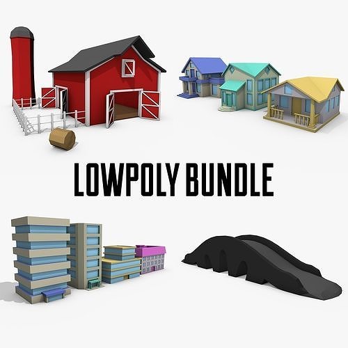 Low Poly Structures tooth 3D model