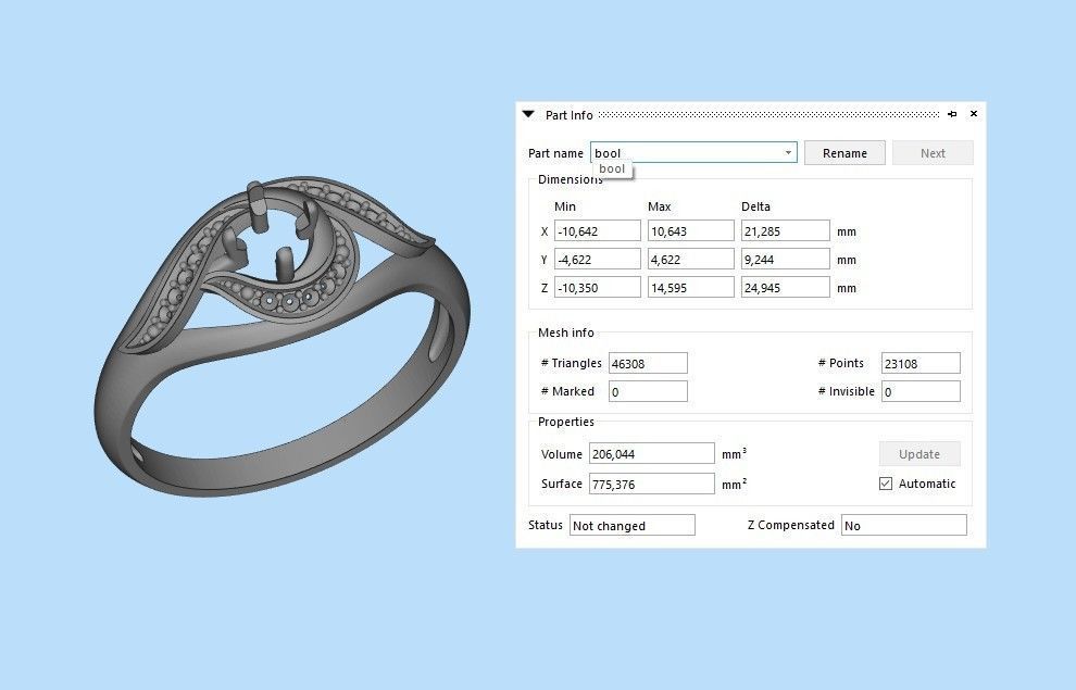 Solitaire Wedding Engagement Women Ring  3dm stl  3D print model_42