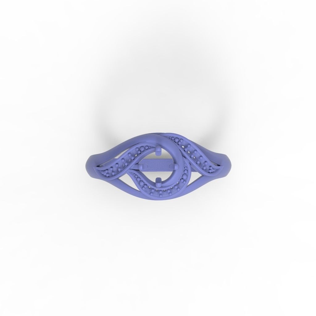 Solitaire Wedding Engagement Women Ring  3dm stl  3D print model_33