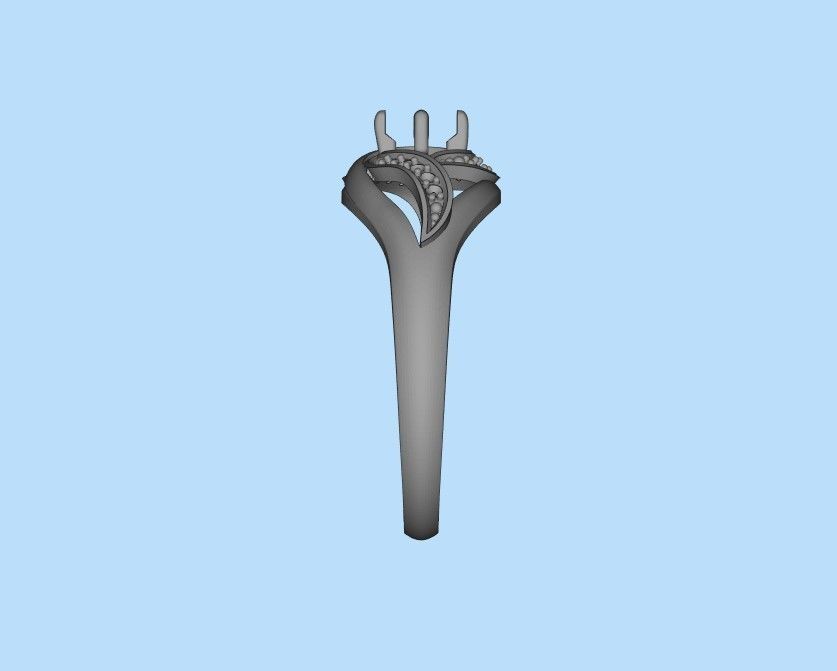 Solitaire Wedding Engagement Women Ring  3dm stl  3D print model_49