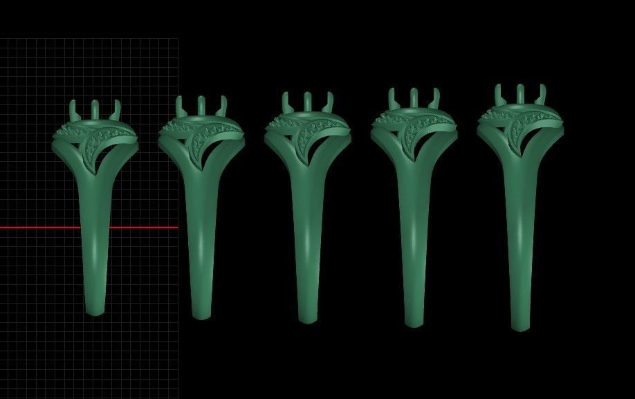 Solitaire Wedding Engagement Women Ring  3dm stl  3D print model_35