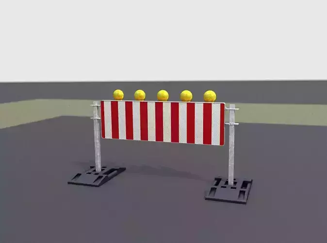 Construction Barrier 7 with animated lights 600-37 500x1600mm