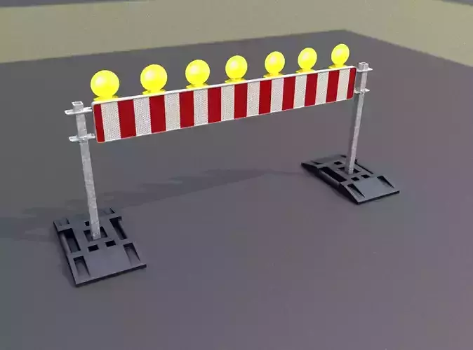 Construction Barrier 7 with animated lights 600-35 250x2000mm