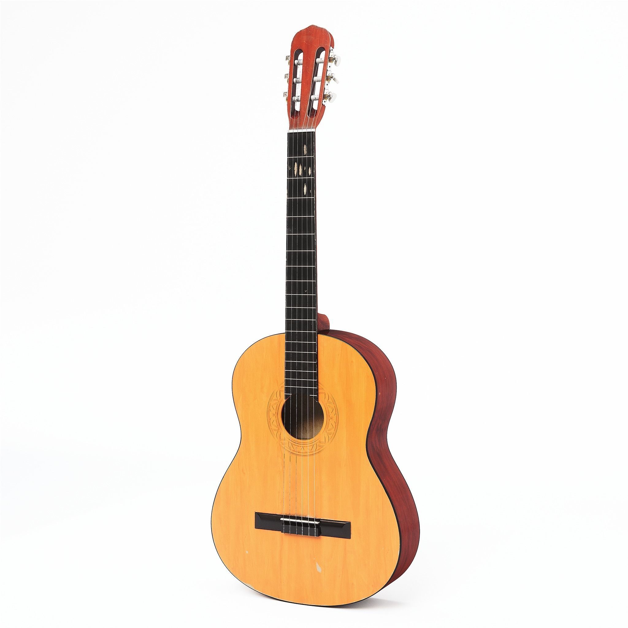 Acoustic Guitar Low-poly 3D model_5