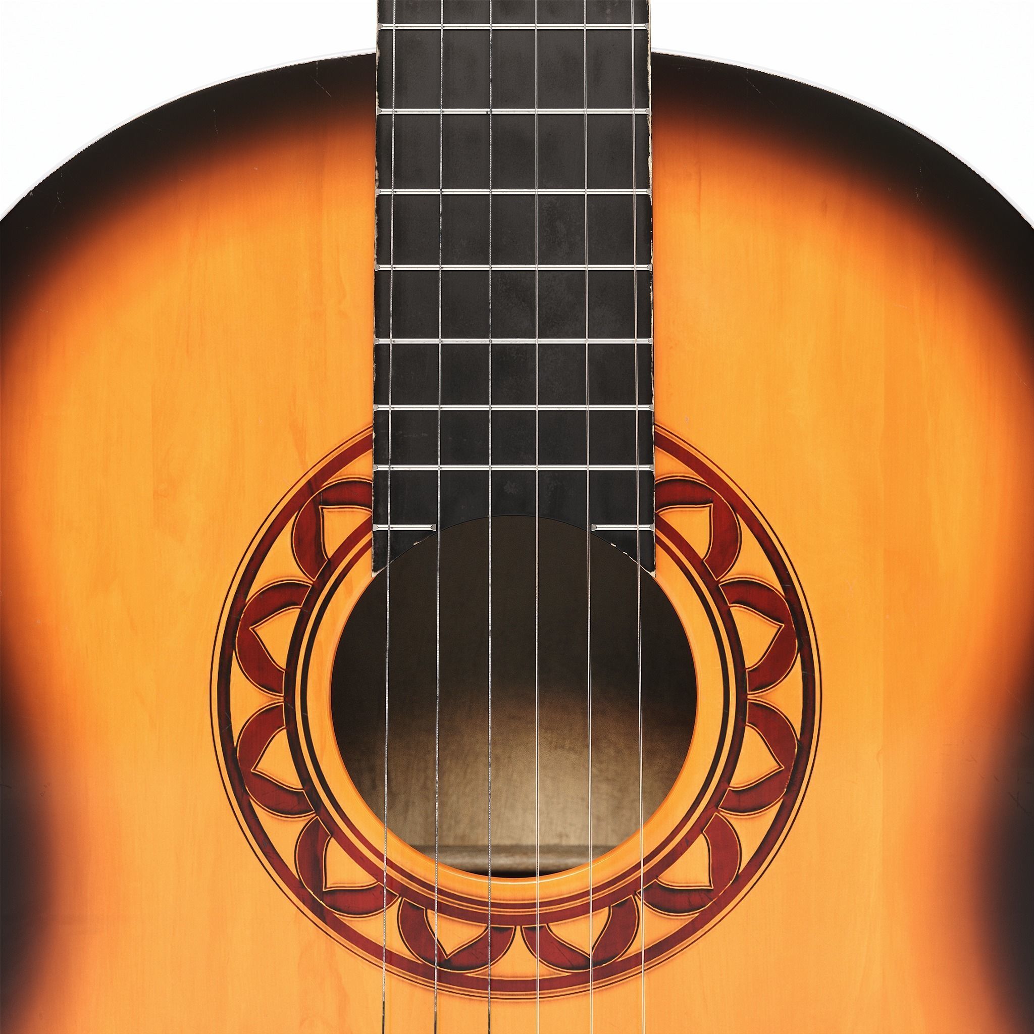 Acoustic Guitar Low-poly 3D model_15