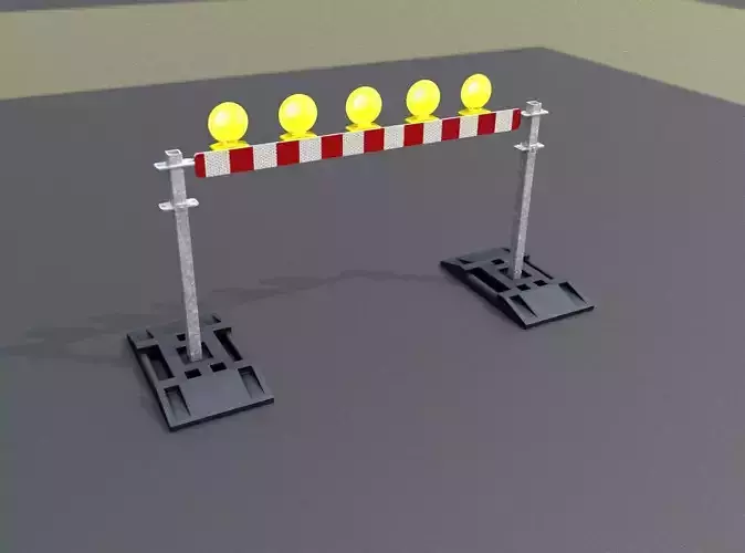 Construction Barrier 7 with animated lights 600-32 100x1600mm
